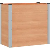 vidaXL Hochbeet Braun 100 x 50 x 91 cm WPC und Aluminium