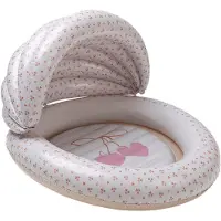 Swim Essentials Kinderpool mit Sonnenschutz 100 cm, Cozy Hearts, Kinderpool