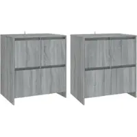 Helloshop26 Buffet Sideboard Kommode Kleiderschrank Aufbewahrungsmöbel Organizer für Küche Wohnzimmer Lounge 2er-Set Sonoma 70 x