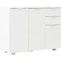 Helloshop26 - Buffet Sideboard Kommode Schrank Aufbewahrungseinheit Organizer für Küche Wohnzimmer Hochglanzlackierung 107 x 35 x 02_0030571