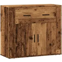 Helloshop26 - Buffet Sideboard Kommode Kleiderschrank Aufbewahrungsmöbel Organizer Küche Wohnzimmer Lounge Altholz 80 x 33 x 70 cm 02_0036612
