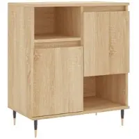 Helloshop26 - Buffet Sideboard Kommode Kleiderschrank Aufbewahrungsmöbel Organizer Küche Wohnzimmer Sonoma-Eiche 60 x 35 x 70 cm 02_0031599