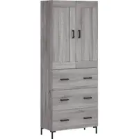 Helloshop26 - Buffet Sideboard Kommode Kleiderschrank Aufbewahrungsm√∂bel Organizer Küche Wohnzimmer Lounge hohe Sonoma-Eiche 69,5 x 02_0035538