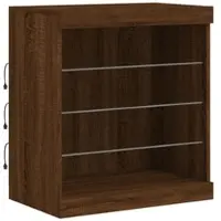 Helloshop26 - Sideboard Kommode Kleiderschrank Aufbewahrungsmöbel Organizer für Küche Wohnzimmer Lounge mit LED-Beleuchtung 60,5 x 02_0029928