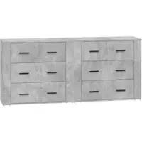 Helloshop26 - Buffet Sideboard Kommode Kleiderschrank Aufbewahrungsmöbel Organizer für Küche Wohnzimmer Lounge 2er-Set 02_0036870