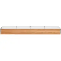 vidaXL Hochbeet Hellbraun 390 x 100 x 36 cm Verzinkter Stahl