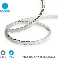 Alcapower LED-Streifen Snake Flex 5m IP65 12W/m 6500K 120 LED/m, 230V AC, Silikonschutz, hochflexible Ausführung