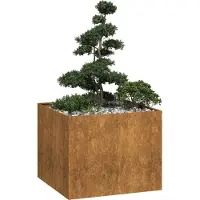 Prolenta Maison Exclusive - Pflanzkübel Rostig 100x100x80 cm Wetterfester Stahl
