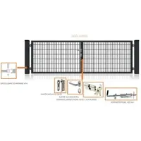FA-Bausysteme Doppelflügeltor Anthrazit 3000 x 1000 mm