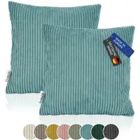 Lycce 2er Set Kissenbezug aus trendigem Cordstoff (40 x 40 cm)