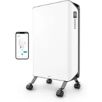 Duux Edge Oil Smart Ölradiator energiesparend - 2000W Elektro Heizkörper mit thermostat, Eco-Modus - Weiß