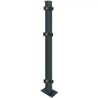 Floraworld Eckpfosten, Stahl, BxHxL: 15 x 10 x 69,3 cm - grau