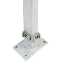 Floraworld Eckpfosten, Stahl, BxHxL: 15 x 10 x 89,3 cm - silberfarben