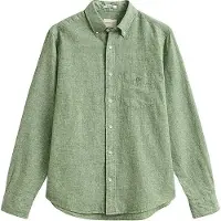Gant Hemd Herren Reg Cotton Linen Shirt Herb Green-S