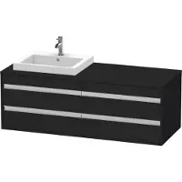 Duravit Waschtischunterschrank Ketho 140x55x49,6cm, f EWT, 4 La, B li, Ei sw