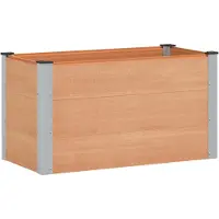 vidaXL Hochbeet Braun 100 x 50 x 54 cm WPC und Aluminium