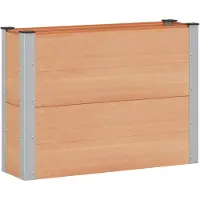 vidaXL Hochbeet Braun 100 x 30 x 72 cm WPC und Aluminium