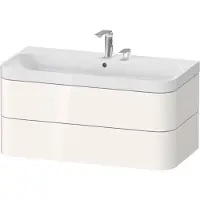 Duravit Möbelwaschtisch Happy D.2 Plus 97,5x49cm, 2 HL, we hgl, 2 Schubkästen