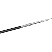 Goobay Koax Außenkabel doppelt abgeschirmt 100 dB auf Rolle von 100 m schwarz