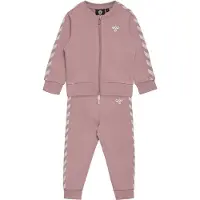 Hummel Sweatset - HMLBille - Pink m. Weiß - - 1 Jahr (80) - Sweatsets