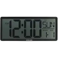 Karlsson - Wanduhr Retro Lcd - Schwarz - 34.8x2.7x14.8cm