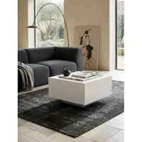 KADIMA DESIGN Couchtisch WL5.832 Holz 60 x 60 x 35,5 cm Spanplatte, Wohnzimmertisch Coffee Table Modern, Beistelltisch Quadratisch Weiß, Design Sofatisch Loungetisch, Weißer Kaffetisch Wohnzimmer