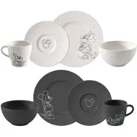 Villeroy & Boch Frühstücksset Manufacture Rock Mickey Mouse Multi (8er Set)