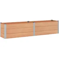vidaXL Hochbeet Braun 250 x 50 x 54 cm WPC und Aluminium