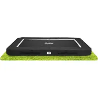 Salta | Boden Trampolin | 305x214 cm | Schwarz mit Belüftungssystem