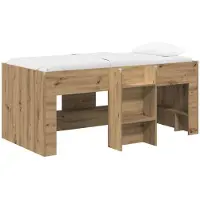 Syfax Hochbett für Kinder Kunsthandwerk Eiche 163 x 101,1 x 68,5 cm
