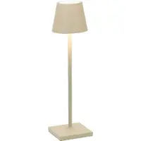 Zafferano Tischleuchte POLDINA MICRO MATT SAND beige Ø7x28cm