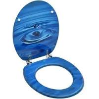 Helloshop26 - WC-Sitz mit Deckel blaues MDF Wassertropfen-Design 02_0002928