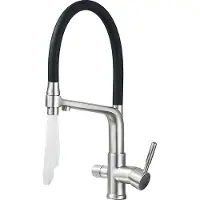 OEM Küchenarmatur, 360° schwenkbar, Dual-Handle, Bürstetes Nickel