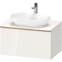 Duravit D-Neo, Konsolenwaschtischunterbau wandhängend, 800x459x550mm, 1x Auszug, mit Griff Bronze gebürstet, DE4947004220000