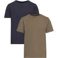 Minymo T-Shirt - 2er-Pack - Dark Olive - - 10 Jahre (140) - T-Shirts