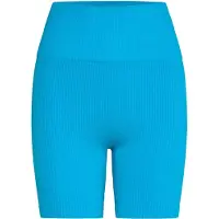 Björn Borg Leggings Studio Seamless Ribbed Shorts Damen Atomic Blue-XL