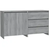 Helloshop26 - Buffet Sideboard Kommode Kleiderschrank Aufbewahrungsmöbel Organizer Küche Wohnzimmer Lounges 2er-Set Sonoma 02_0036980