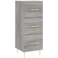 Helloshop26 Buffet Sideboard Kommode Kleiderschrank Aufbewahrungsmöbel Organizer Küche Wohnzimmer Sonoma 34,5 x 34 x 90 cm
