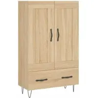 Helloshop26 - Buffet Sideboard Kommode Kleiderschrank Aufbewahrungsmöbel Organizer Küche Wohnzimmer Lounge hohe Sonoma-Eiche 69,5 x 02_0034089