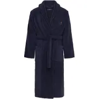 Ralph Lauren für Herren. 714899683009 Marineblauer Schalkragen Fleece-Morgenmantel (S-M), Heimtextilien, Baumwolle