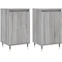 Helloshop26 - Buffet Sideboard Kommode Kleiderschrank Aufbewahrungsmöbel Organizer für Küche Wohnzimmer Lounge 2er-Set Sonoma 40 x 02_0036950