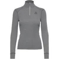 Odlo Unterhemd BL Top Turtle Neck LS Half Zip Active W Steel Grey Melange Damen-XS