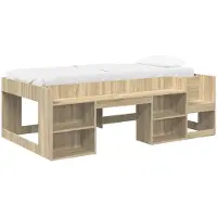 Syfax Kinderbettgestell mit Stauraum Sonoma-Eiche 90 x 200 cm