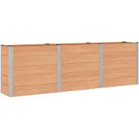 vidaXL Hochbeet Braun 300 x 50 x 91 cm WPC und Aluminium