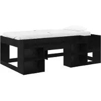 Syfax Kinderbettgestell mit Stauraum Schwarze Eiche 98,5 x 200 cm