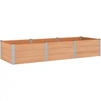 vidaXL Hochbeet Braun 300 x 100 x 54 cm WPC und Aluminium