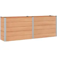 vidaXL Hochbeet Braun 250 x 50 x 91 cm WPC und Aluminium