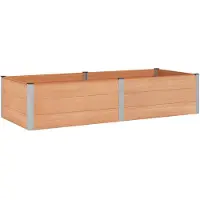 vidaXL Hochbeet Braun 250 x 100 x 54 cm WPC und Aluminium