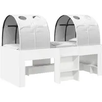 Syfax Bett mit Tunnel 4 pcs Weiß Holzwerkstoff