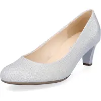Gabor Damen Glitzer Pumps silber metallic